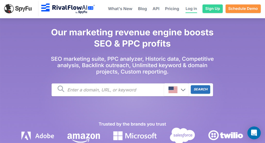SpyFu competitor Google Ads analysis dashboard