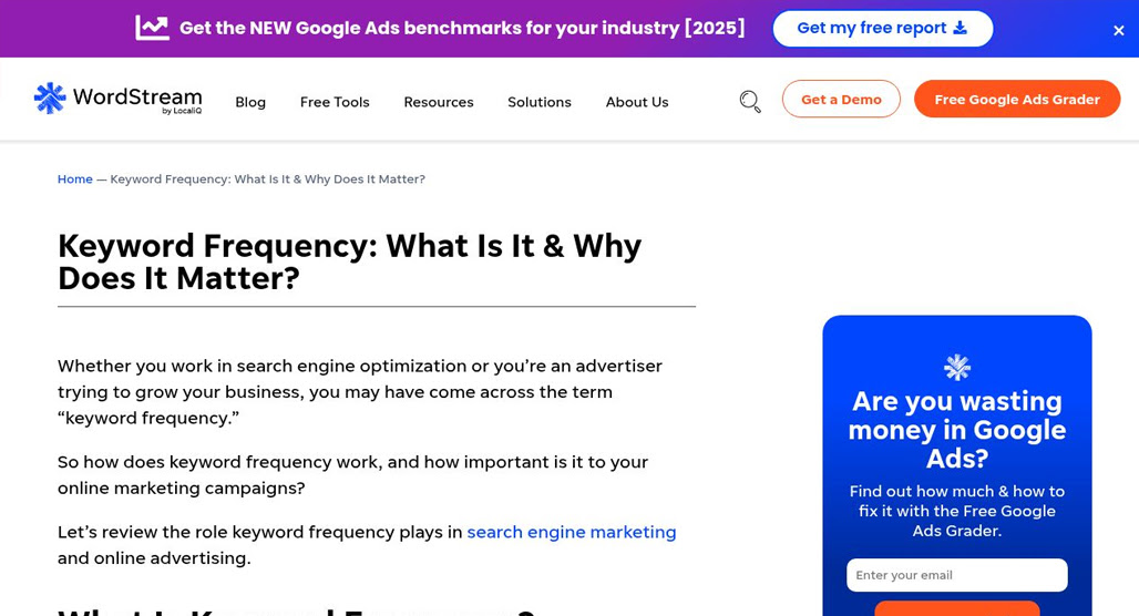 SEO metrics analysis on computer screen