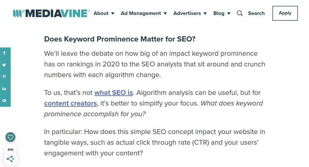 SEO metrics analysis on laptop screen