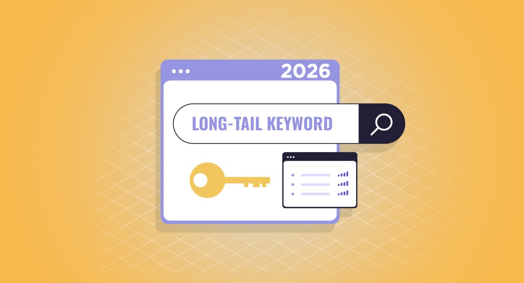 Person researching long-tail keywords on laptop