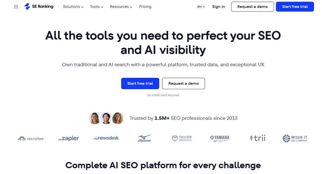 Affordable SEO tools comparison chart overview
