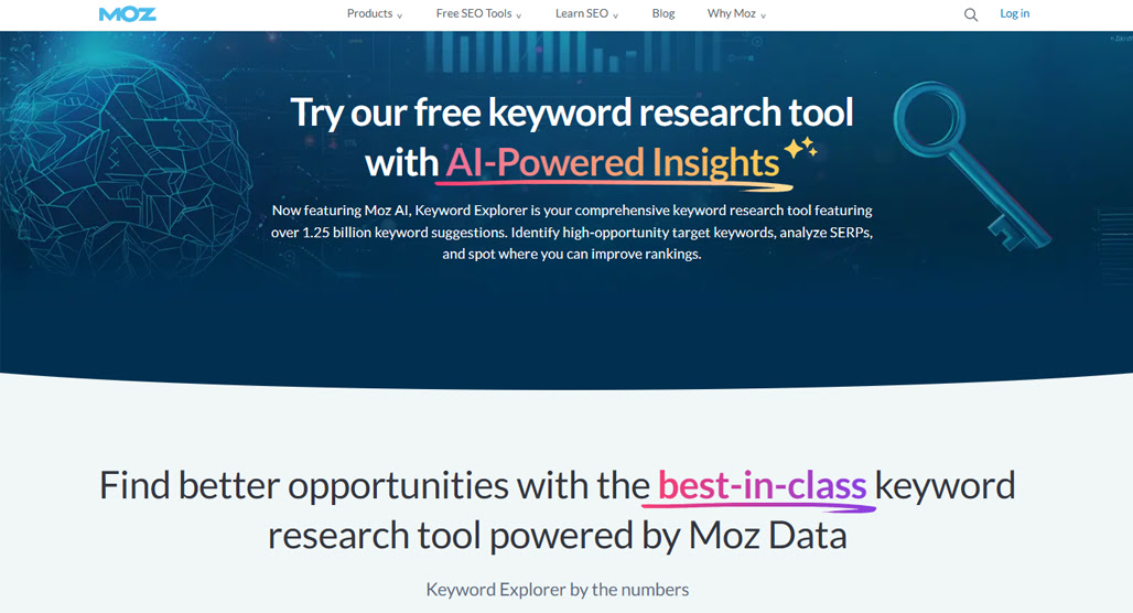 Person researching seed keywords on laptop
