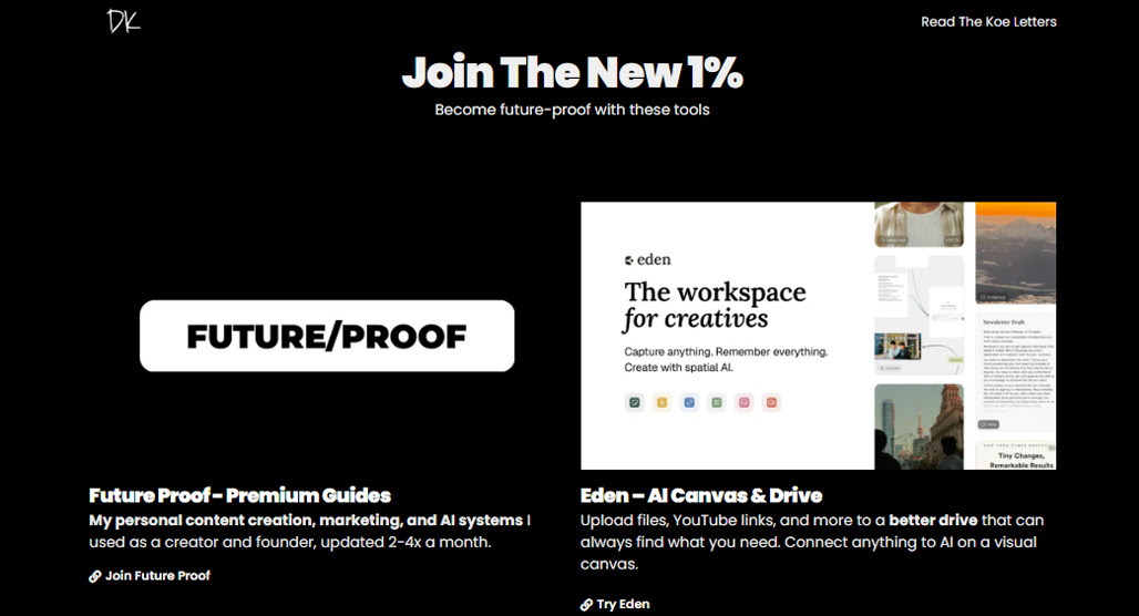 Organized website structure with multiple topic sections