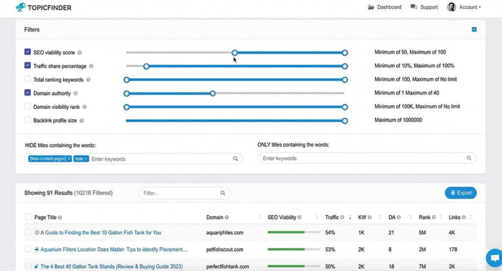 Keyword mapping tools and software interface