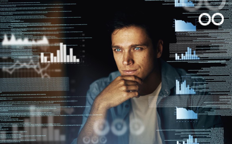 Person confidently choosing between topic options