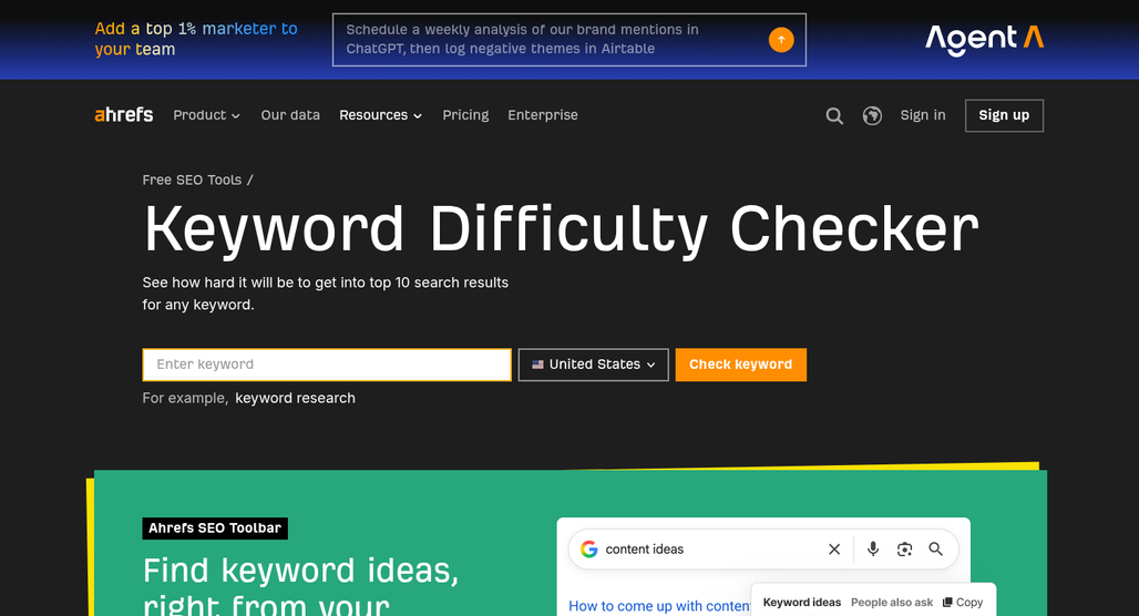 Keyword strategy middle tier targeting chart