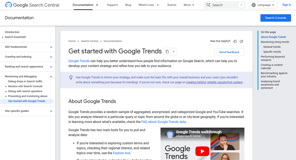 Search results page showing topic saturation
