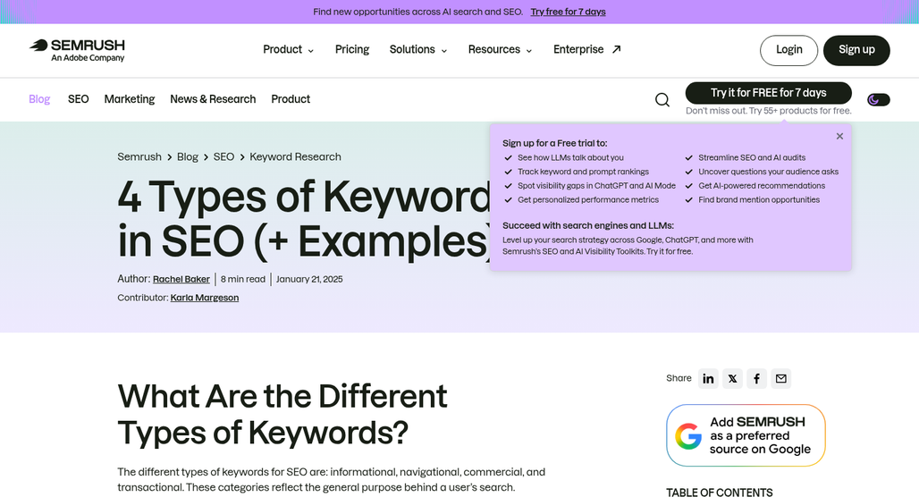 Search volume misleading content strategy comparison chart