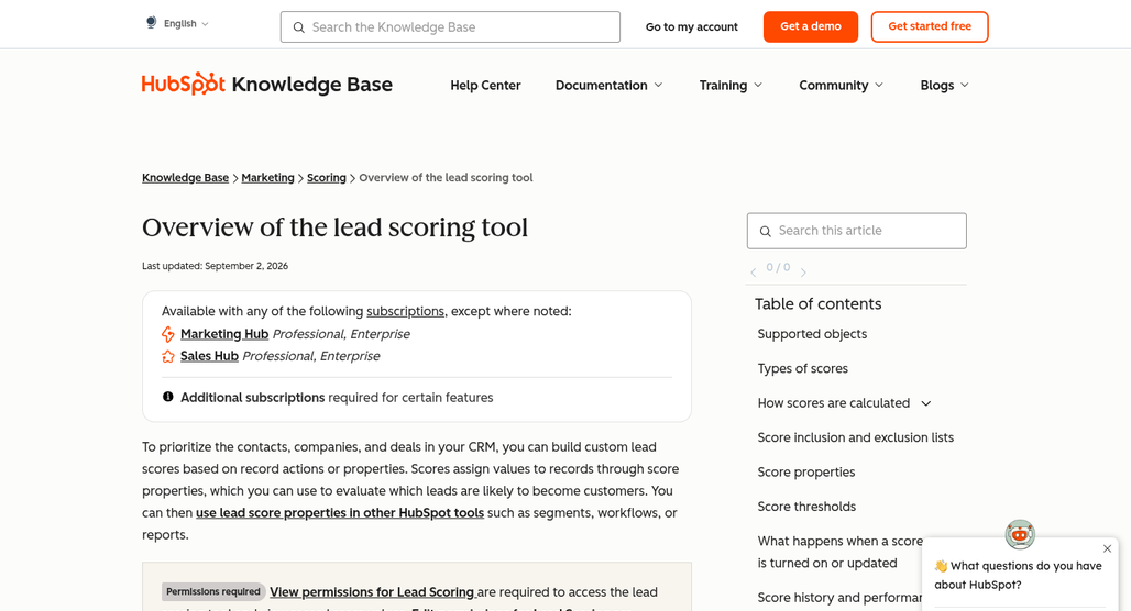 Negative lead scoring dashboard filtering prospects