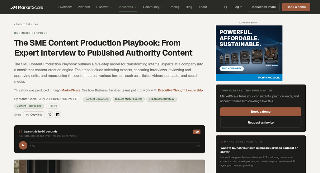 Expert insights transformed into content formats